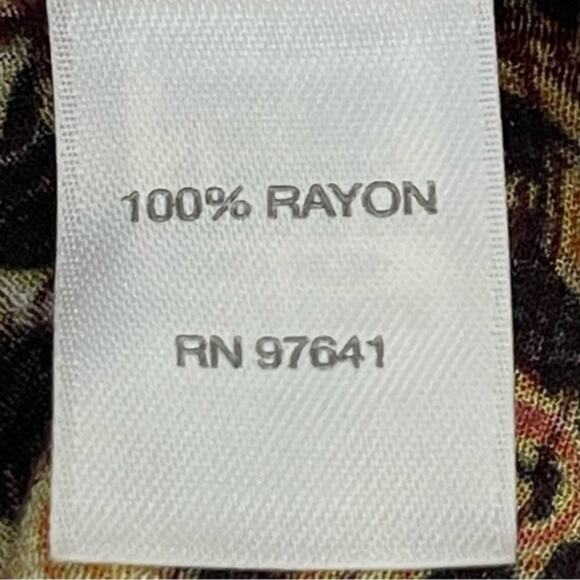 J Jill Paisley Black Brown Boho Forest Fairy Drop Waist Dress NWOT Size L - Picture 11 of 13